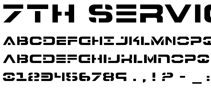 7th Service font